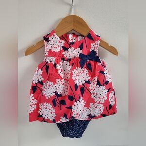 Floral Pink and Blue Kids Dress